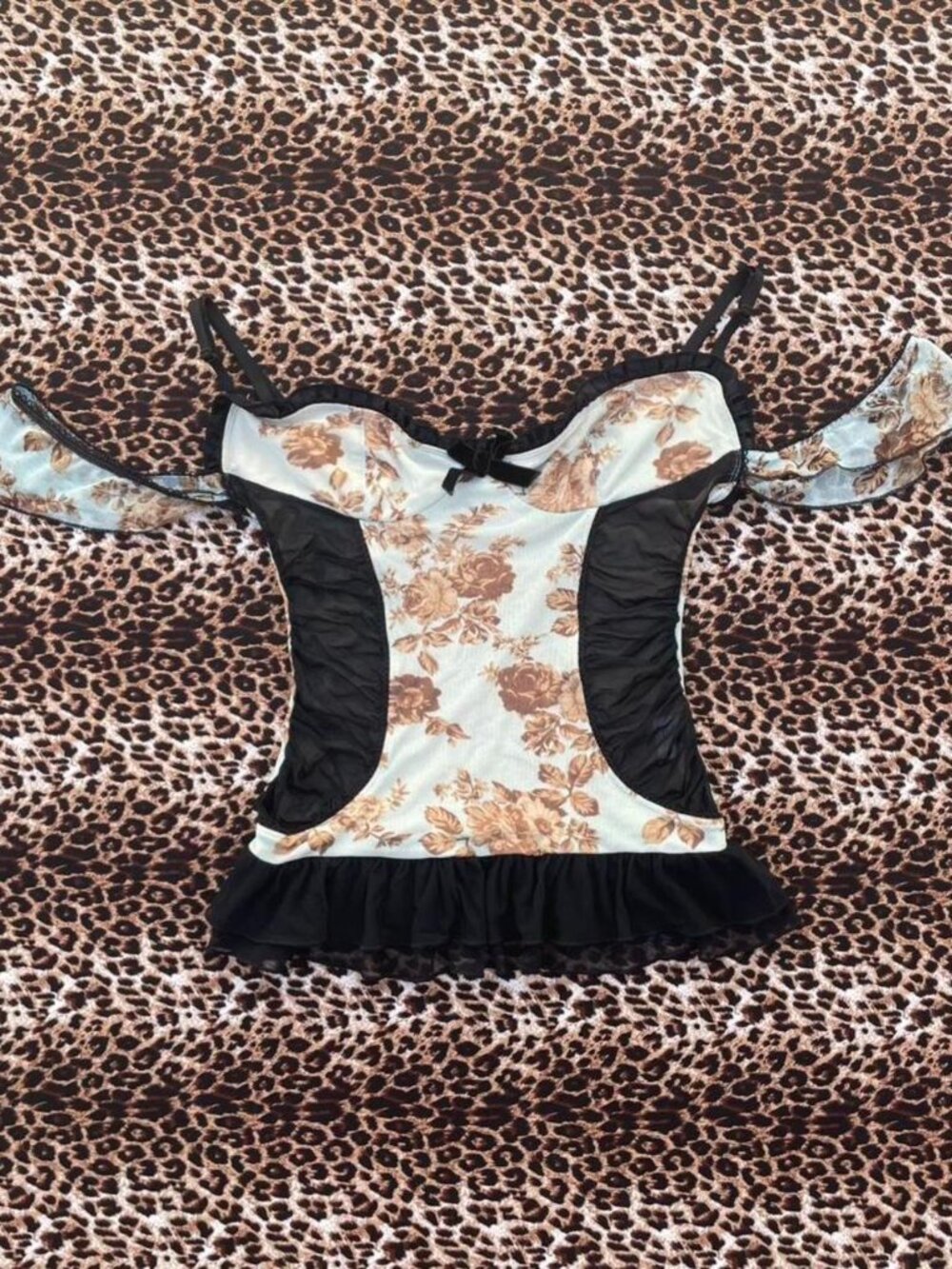 romantic retro floral blouse